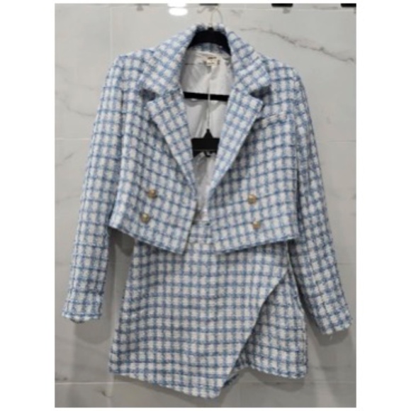 Jason Wu CLASSIC Bouclé Tweed 2-Piece Cropped Blazer with Skort, Size 8, NWT - Picture 1 of 5